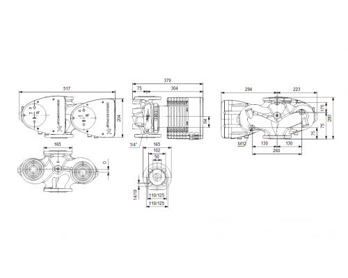 Насос циркуляционный Grundfos MAGNA1 D 50-120 F 280