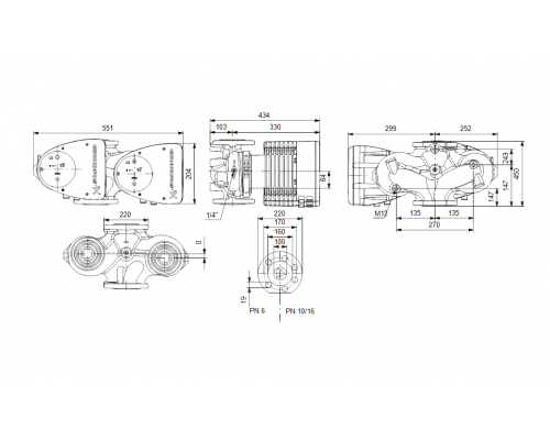 Насос циркуляционный Grundfos MAGNA1 D 100-40 F 450