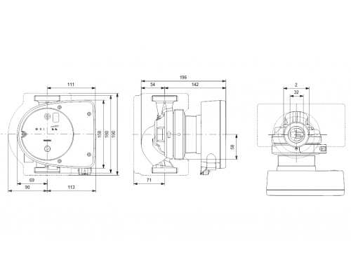 Насос циркуляционный Grundfos MAGNA1 32-100 180