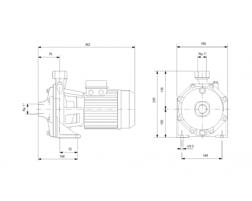 Насос горизонтальный центробежный Grundfos NS 3-40 CVBP