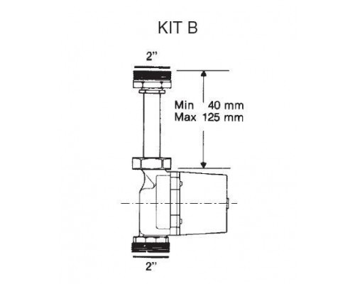 Комплект подключения В (удлинитель с переходом 1 1/2”x2”) DAB ADAPTATION KIT B - CONVERSION FROM 1 1/2