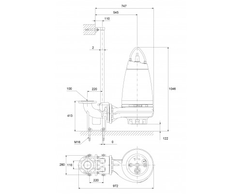 Насос канализационный Grundfos SE1.80.100.75.A.Ex.4.51D.B.Z