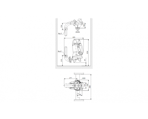 Насос канализационный Grundfos SEG.50.26.E.2.50B