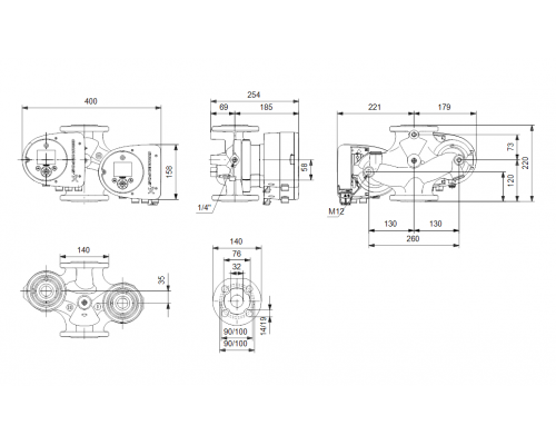 Насос циркуляционный Grundfos MAGNA3 D 32-40 F 220 1x230V PN6/10