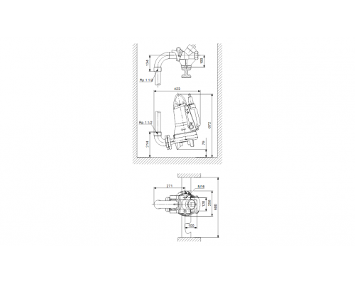 Насос канализационный Grundfos SEG.40.31.E.Ex.2.50B