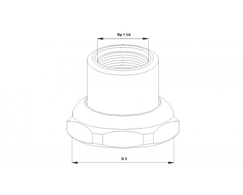 Резьбовое быстроразъемное соединение Grundfos G 2 х Rp 1 1/4 Bz (2 шт)