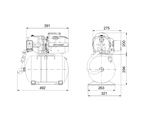 Установка для систем водоснабжения Grundfos JPA 4-47 PT-H A-A-BBVP