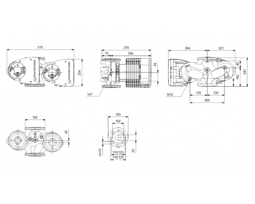 Насос циркуляционный Grundfos MAGNA3 D 50-40 F 240 1x230V PN6/10