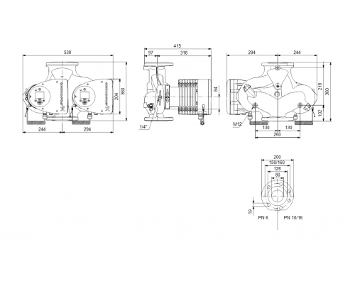 Насос циркуляционный Grundfos MAGNA3 D 80-40 F 360 1x230V PN10