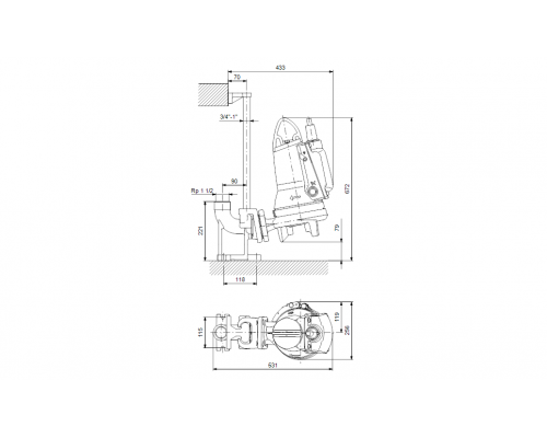 Насос канализационный Grundfos SEG.40.31.E.Ex.2.50B