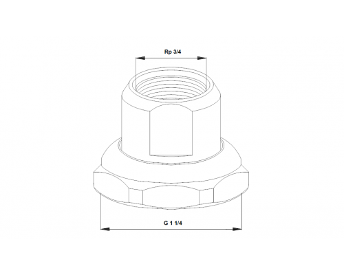 Резьбовое быстроразъемное соединение Grundfos G 1 1/4 х Rp 3/4 Ms (2 шт)