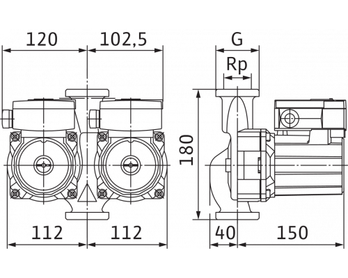 Циркуляционный насос Standard Wilo TOP-SD 30/5 DM PN6/10