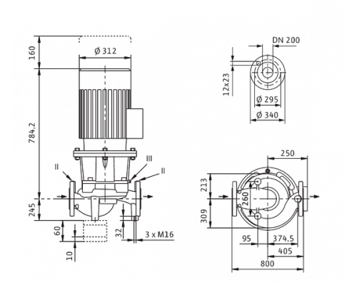 Циркуляционный насос Wilo CronoLine-IL 200/190-11/4