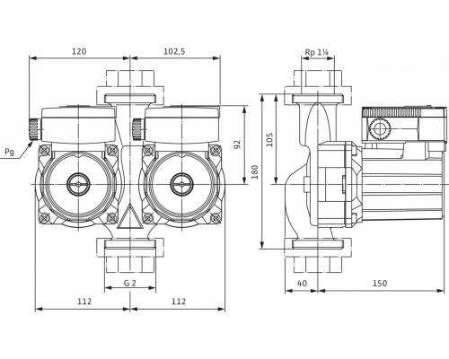 Циркуляционный насос Standard Wilo TOP-SD 30/5 EM PN6/10