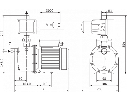 Насосная станция Wilo Jet FWJ 202