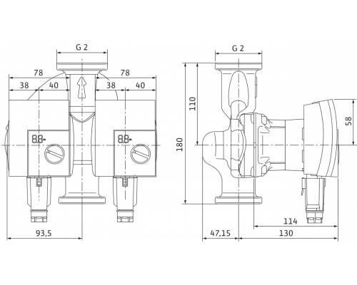 Циркуляционный насос Wilo Yonos PICO-D 30/1-8