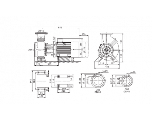 Блочный насос Wilo CronoBloc-BL 40/305-5,5/4