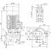 Циркуляционный насос с сухим ротором в исполнении Inline с фланцевым соединением Wilo VeroLine-IPL 32/105-0,75/2