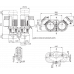 Циркуляционный насос с сухим ротором в исполнении Inline с фланцевым соединением Wilo CronoTwin-DL-E 80/150-7,5/2-R1
