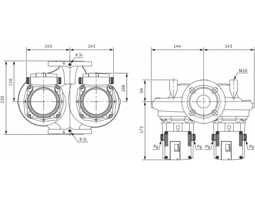 Циркуляционный насос Standard Wilo TOP-SD 32/10 DM PN6/10