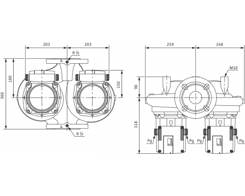 Циркуляционный насос Standard Wilo TOP-SD 80/15 DM PN6