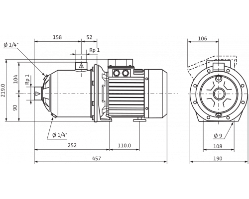 Центробежный насос Wilo MHI 205-1/10/E/3-380-50-2