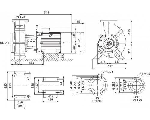 Блочный насос Wilo CronoBloc-BL 125/380-55/4