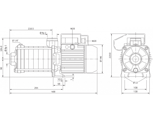 Центробежный насос Wilo MHIL 306-E-3-400-50-2/IE3