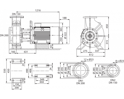 Блочный насос Wilo CronoBloc-BL 150/380-55/4