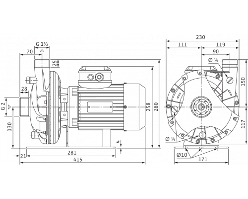 Блочный насос Wilo BAC 40/129-1,85/2-DM/S-2