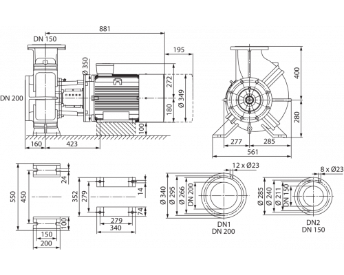 Блочный насос Wilo CronoBloc-BL 150/275-22/4