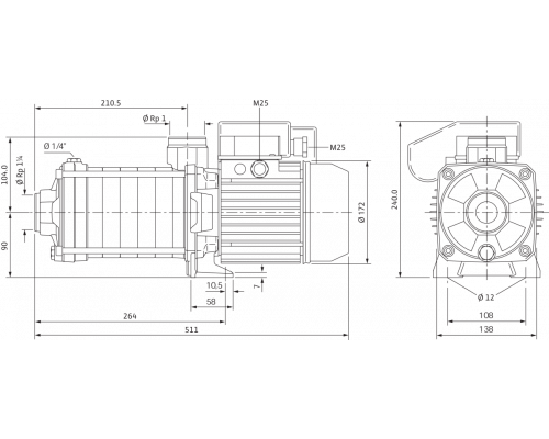 Центробежный насос Wilo MHIL 506-E-3-400-50-2/IE3