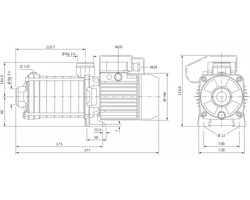 Центробежный насос Wilo MHIL 902-E-3-400-50-2/IE3