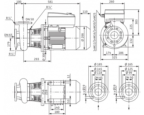 Блочный насос Wilo CronoBloc-BL-E 50/270-5,5/4-R1