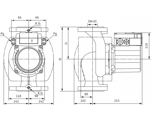 Циркуляционный насос Wilo TOP-Z 65/10 (3~400 V, PN 6/10, RG)