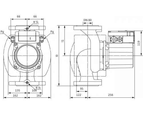 Циркуляционный насос Wilo TOP-Z 80/10 (3~400 V, PN 6, RG)