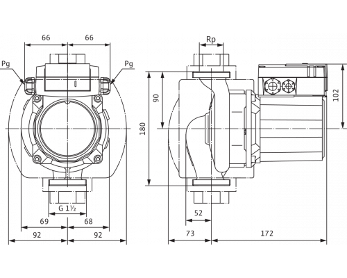 Циркуляционный насос Wilo TOP-Z 25/10 (3~ V, PN 16, RG)