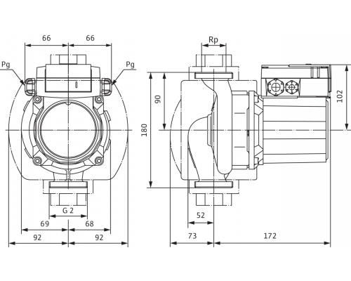 Циркуляционный насос Wilo TOP-Z 30/10 (3~ V, PN 10, RG)