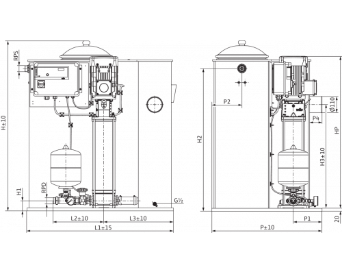 Насосная станция Wilo Economy CO/T-1 Helix V 414/CE