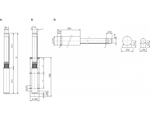 Скважинный насос Wilo Sub TWU 3-0123 (3~400 V, 50 Гц)