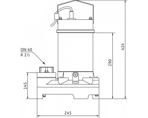 Погружной насос для сточных вод Wilo Drain TS 40/14-A (1~230 В)